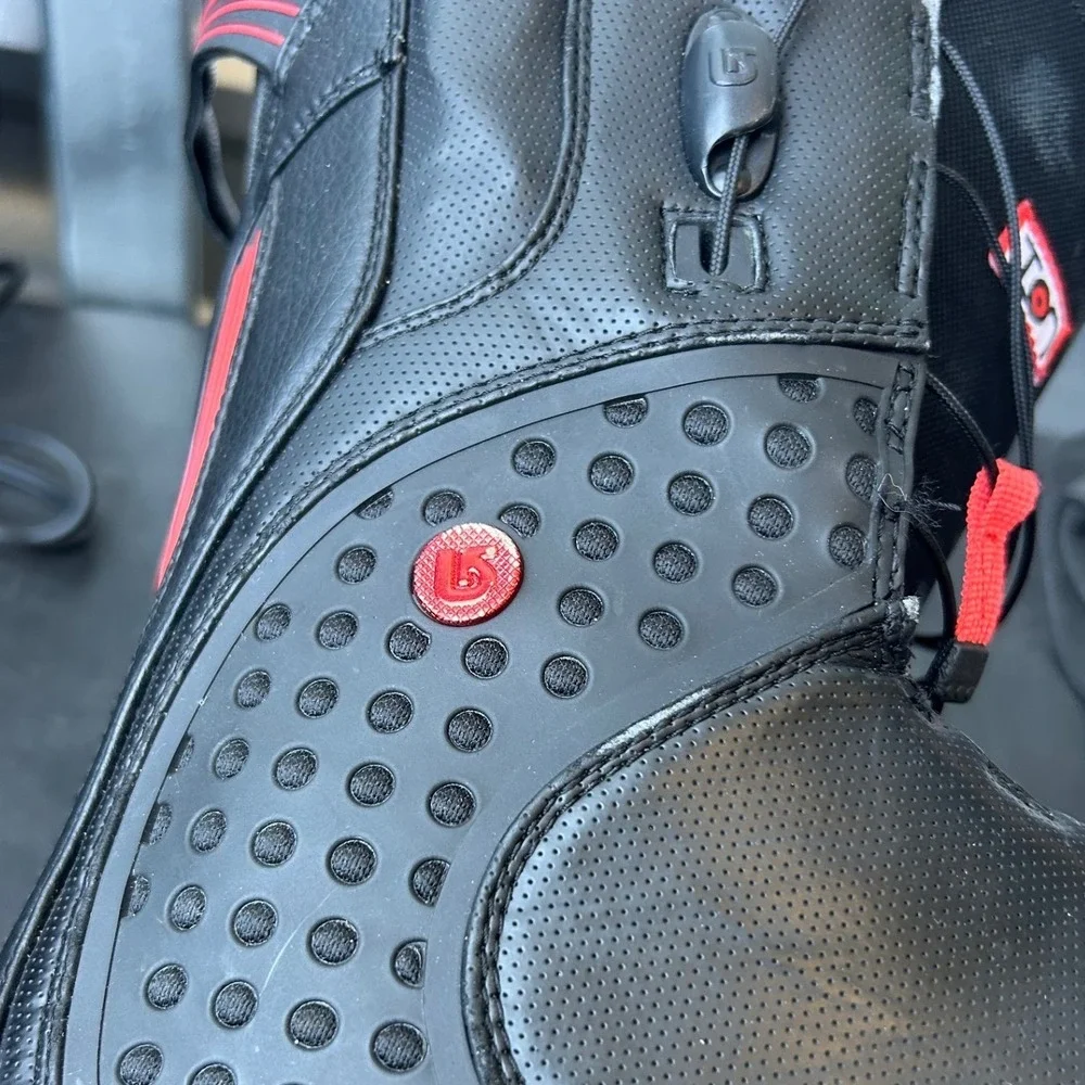 Burton Ion Snowboard Boots Mens 8 Black Red Imprint 4 Liner Speed Zone Lacing